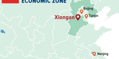 Mapa Shenzhen špeciálne ekonomické zóny