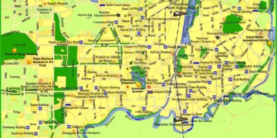 Mapa Shenzhen atrakcie