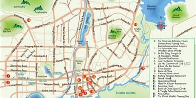 Mapa Shenzhen nakupovanie