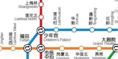 Mapa Shenzhen north station